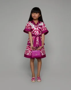 Majolica-print twill shirt