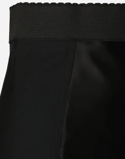 Marquisette and lace miniskirt with corset details