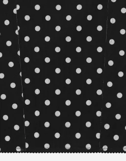 Marquisette pencil skirt with polka-dot print and corset details