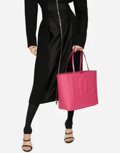 Medium calfskin DG Logo Bag shopper