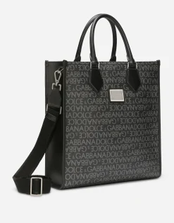 Medium coated jacquard shopper