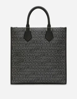 Medium coated jacquard shopper