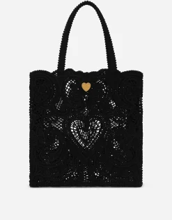 Medium cordonetto lace Beatrice shopper