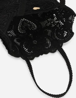 Medium cordonetto lace Beatrice shopper