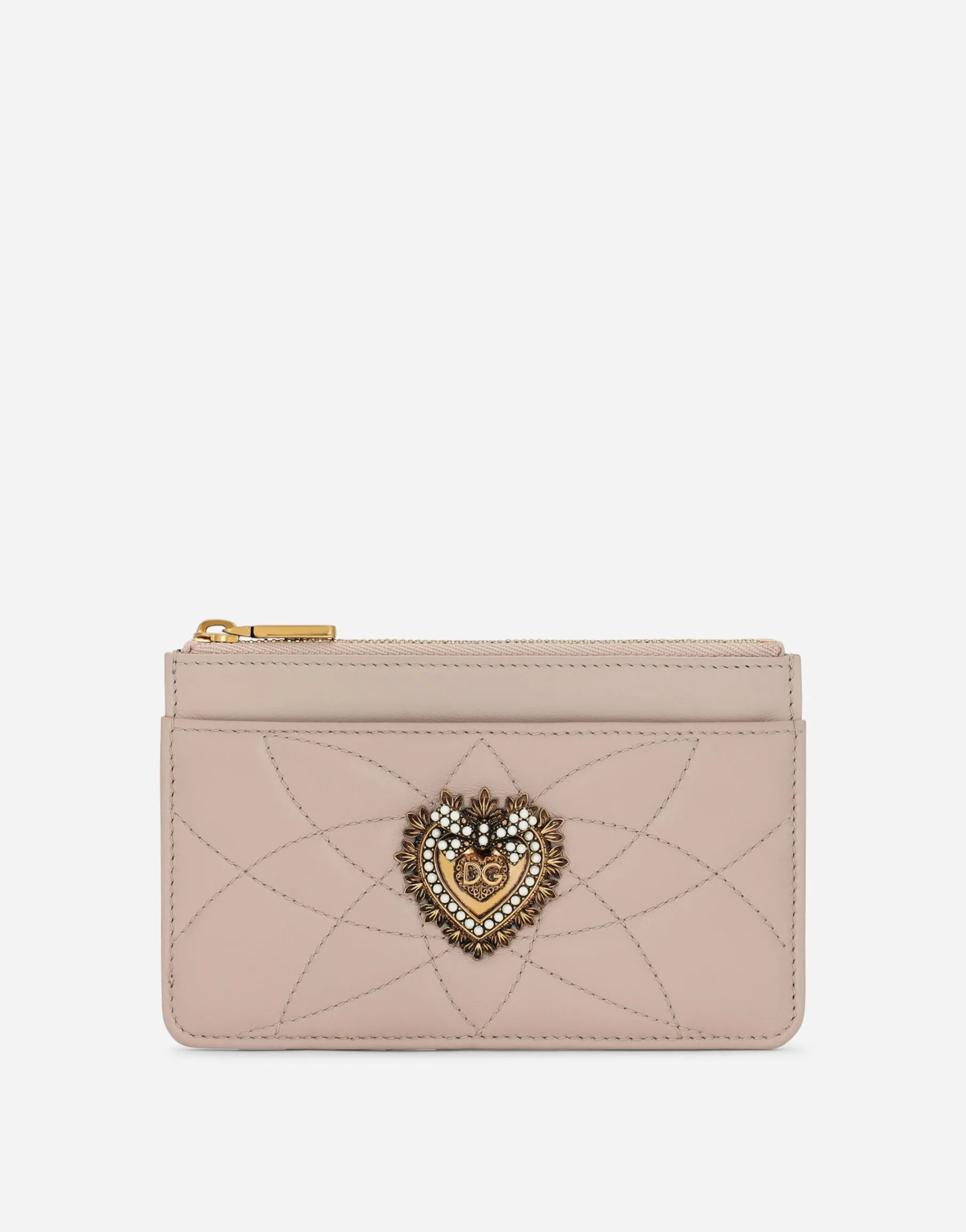 Medium Devotion card holder in quilted nappa leather