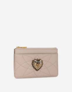Medium Devotion card holder in quilted nappa leather