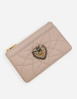 Medium Devotion card holder in quilted nappa leather