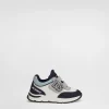 Mesh and split leather DG Running sneakers
