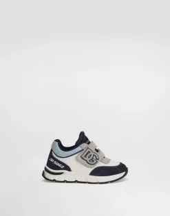 Mesh and split leather DG Running sneakers