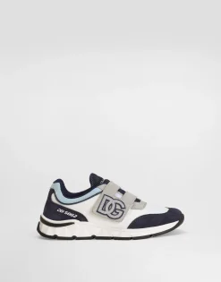 Mesh and split leather DG Running sneakers