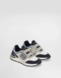 Mesh and split leather DG Running sneakers
