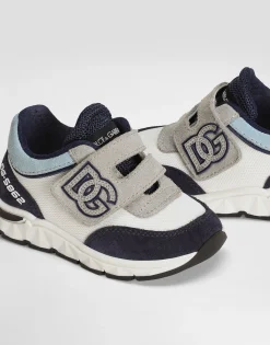 Mesh and split leather DG Running sneakers