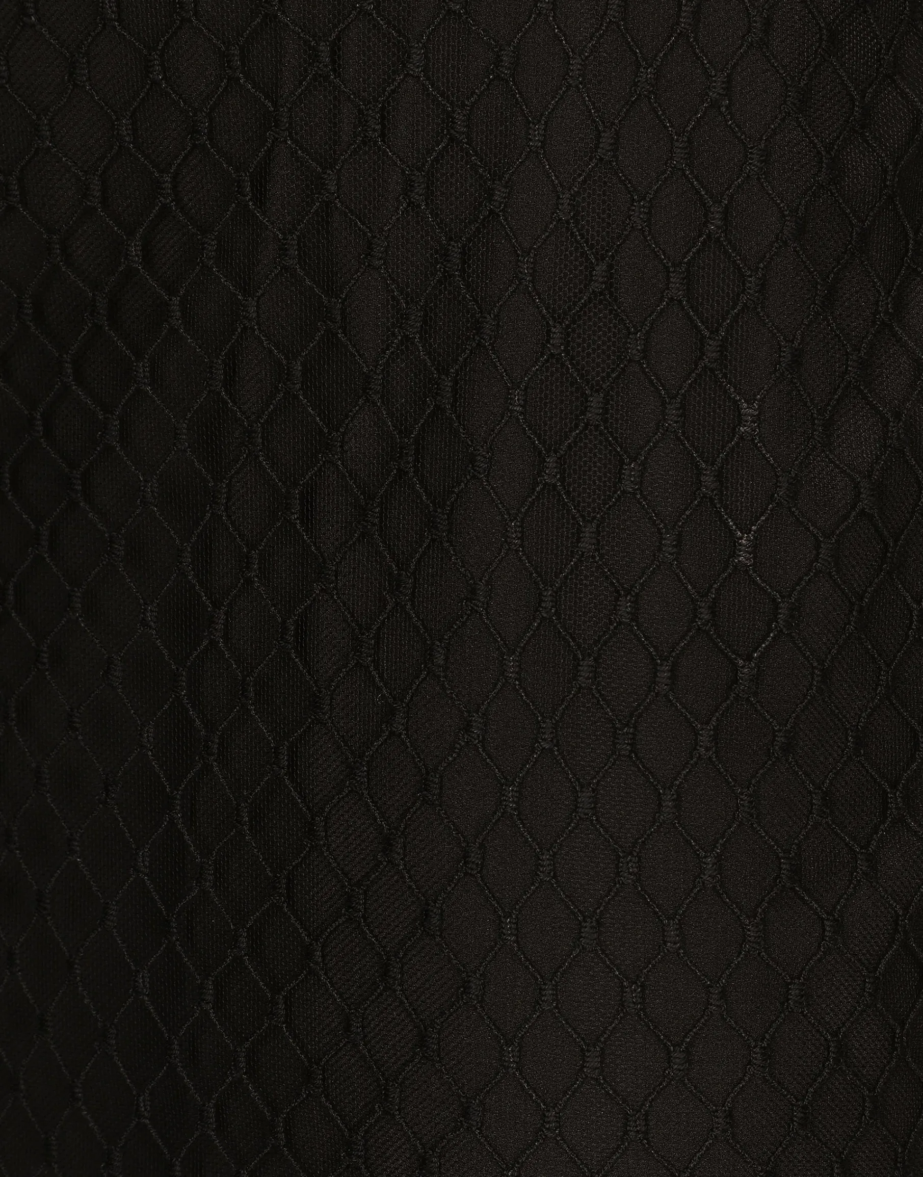 Mesh calf-length pencil skirt