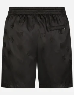 Mid-length jacquard swim trunks with DG Monogram