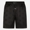 Mid-length swim trunks with jacquard DG Monogram