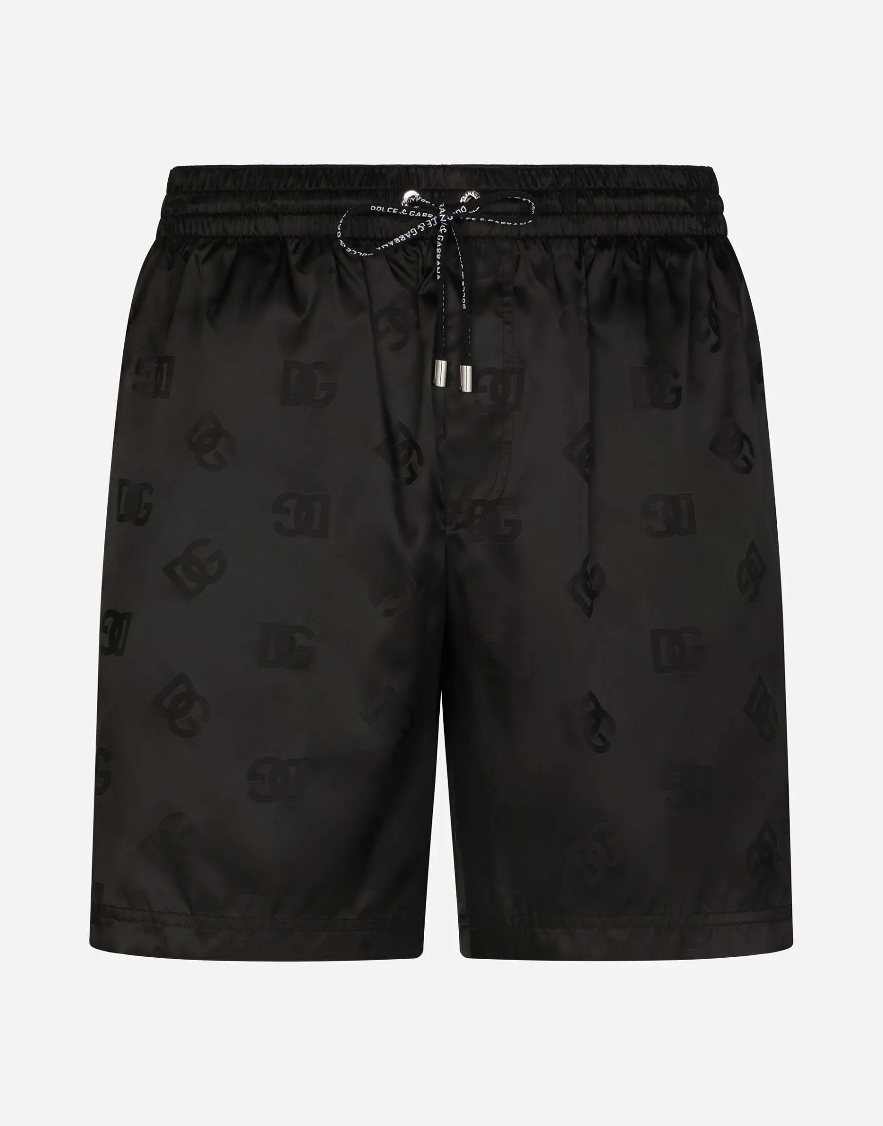 Mid-length swim trunks with jacquard DG Monogram