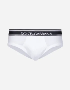 Mid-length two-way stretch cotton briefs two-pack