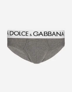 Mid-rise briefs in two-way stretch cotton jersey