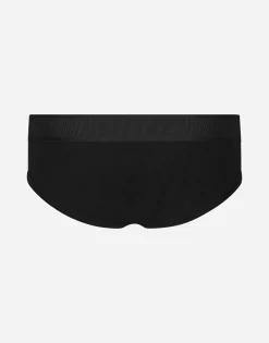 Mid-rise briefs in two-way stretch cotton jersey
