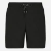 Mid-rise swim trunks with DG print