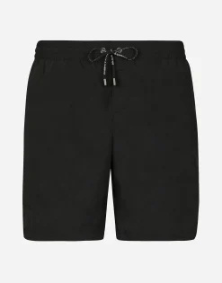 Mid-rise swim trunks with DG print