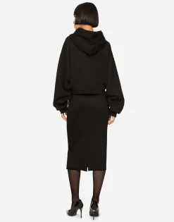 Milano rib midi skirt