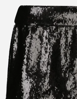 Miniskirt with micro-sequin embellishment