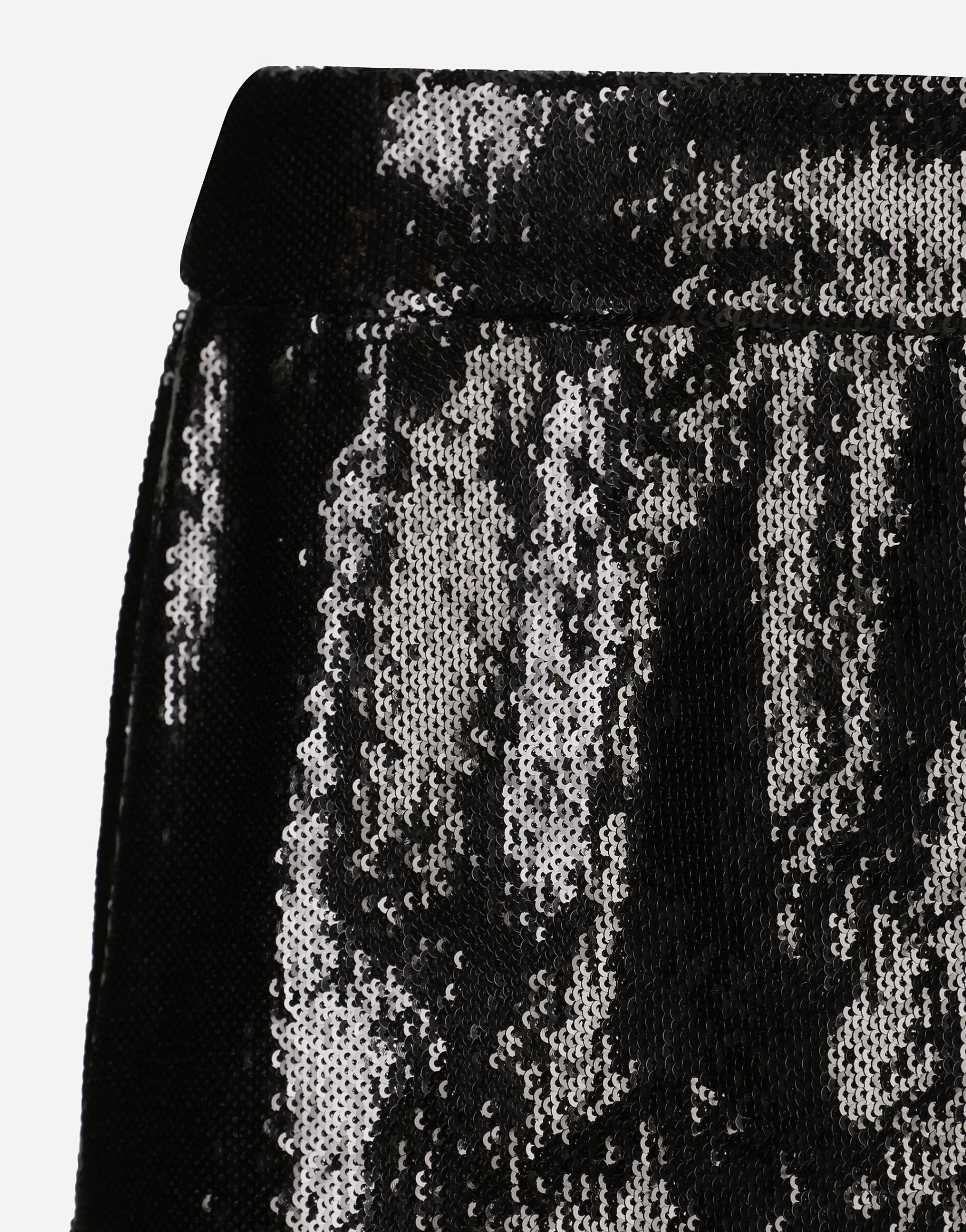 Miniskirt with micro-sequin embellishment