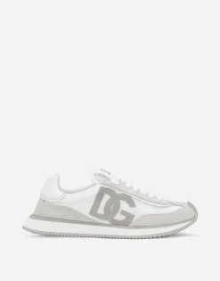 Mixed-material DG CUSHION sneakers