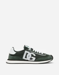 Mixed-material DG CUSHION sneakers