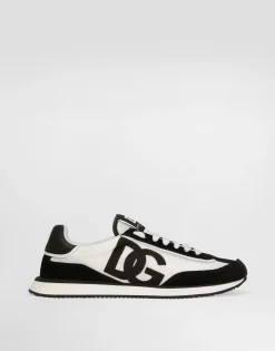 Mixed-material DG CUSHION sneakers