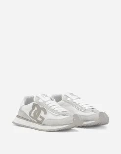 Mixed-material DG CUSHION sneakers