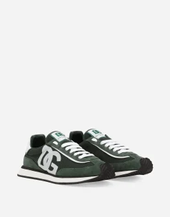 Mixed-material DG CUSHION sneakers