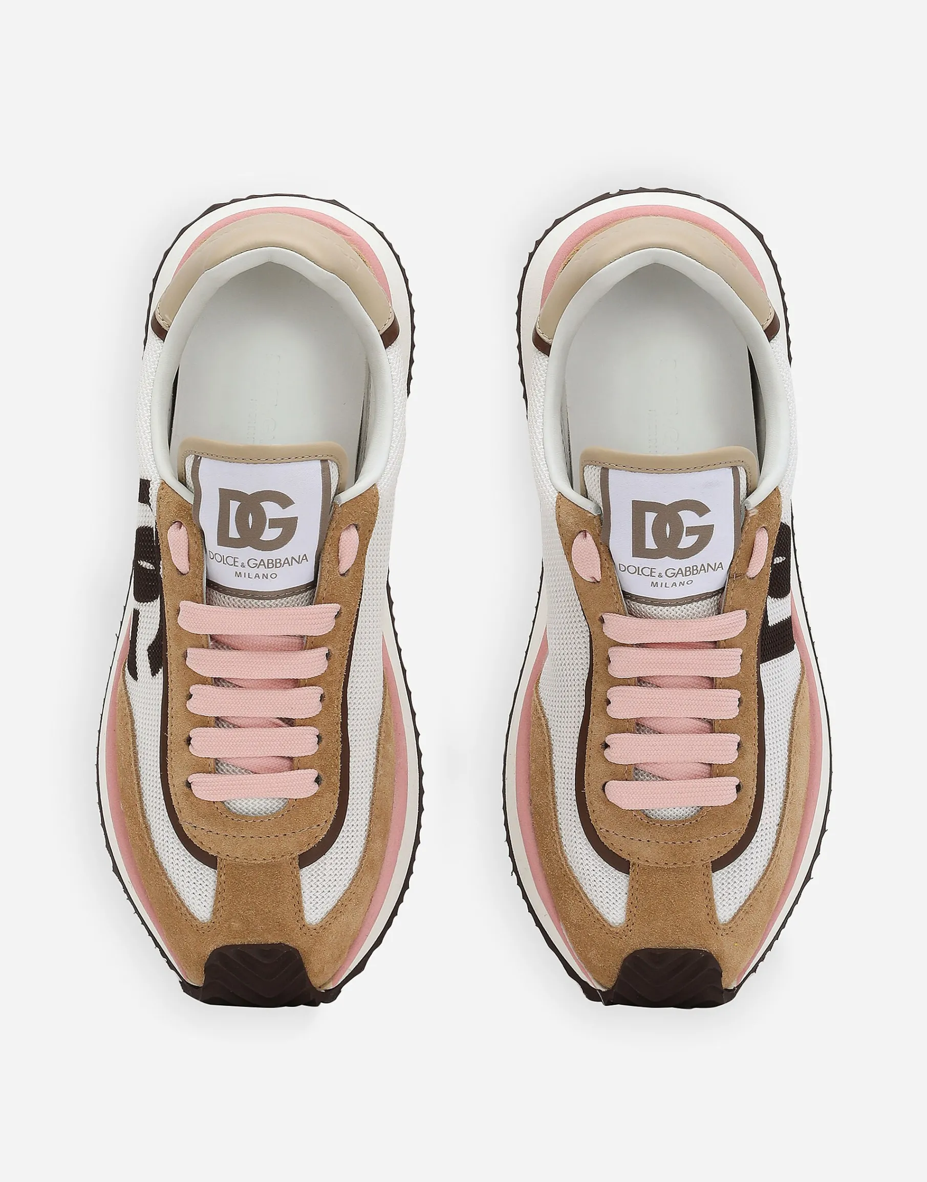 Mixed-material DG CUSHION sneakers