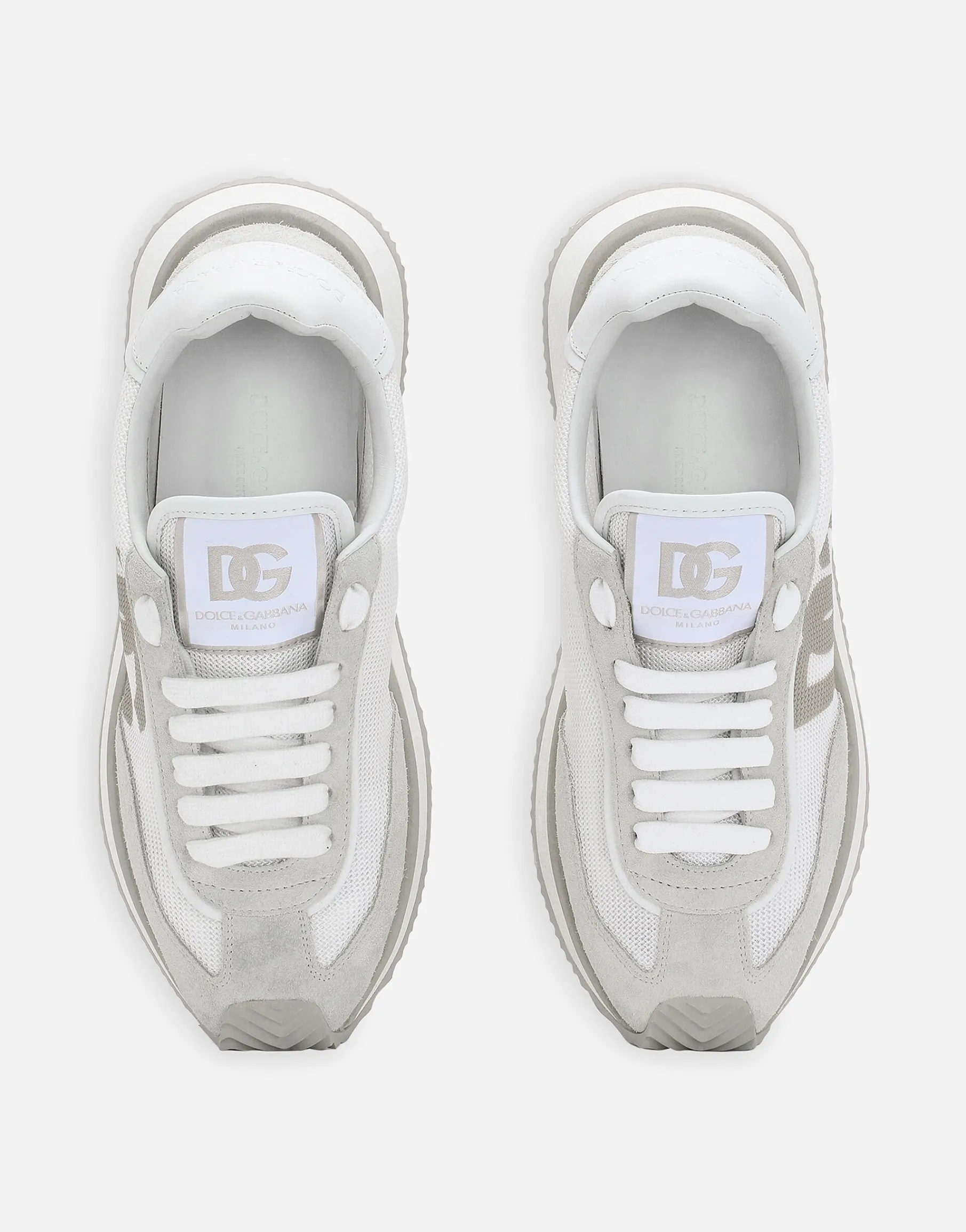 Mixed-material DG CUSHION sneakers