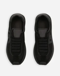 Mixed-material DG CUSHION sneakers