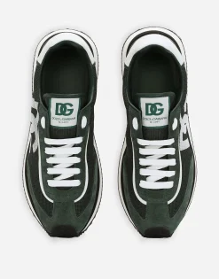 Mixed-material DG CUSHION sneakers