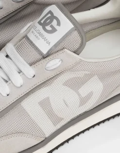 Mixed-material DG CUSHION sneakers