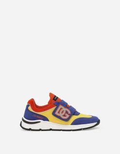 Mixed-material sneakers