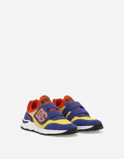 Mixed-material sneakers