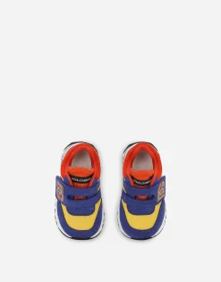 Mixed-material sneakers