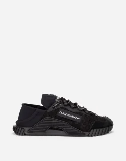 Mixed-materials NS1 slip-on sneakers
