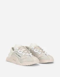 Mixed-materials NS1 slip-on sneakers