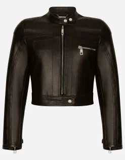 Nappa leather biker jacket