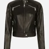 Nappa leather biker jacket