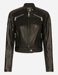 Nappa leather biker jacket