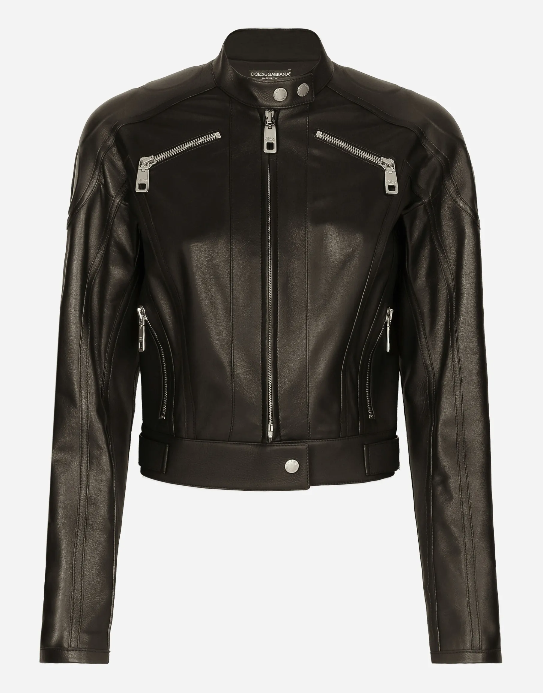 Nappa leather biker jacket