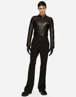 Nappa leather biker jacket