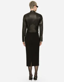 Nappa leather biker jacket
