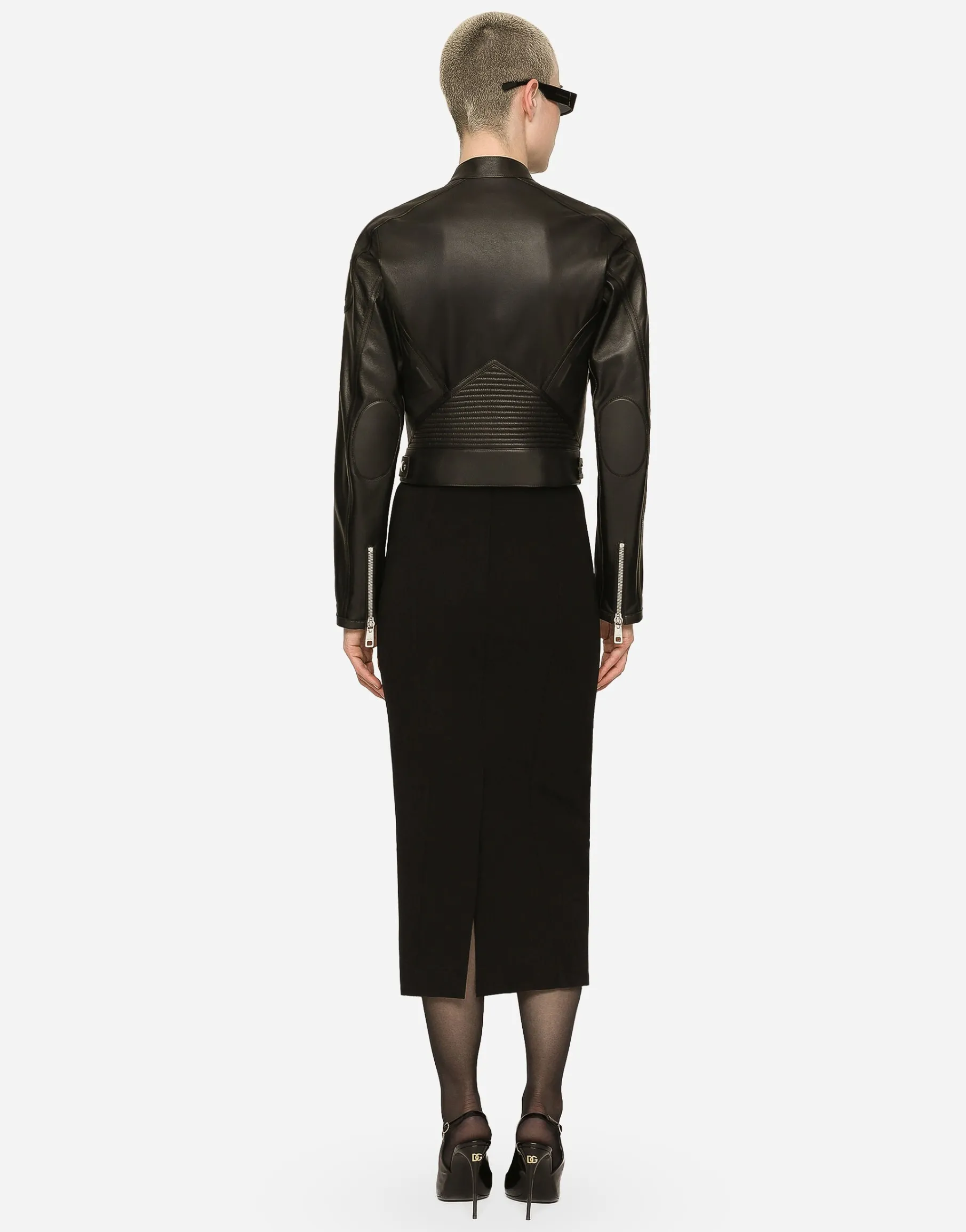 Nappa leather biker jacket